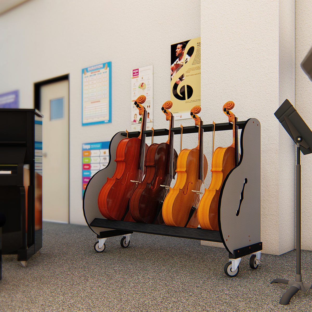 cello storage for schools