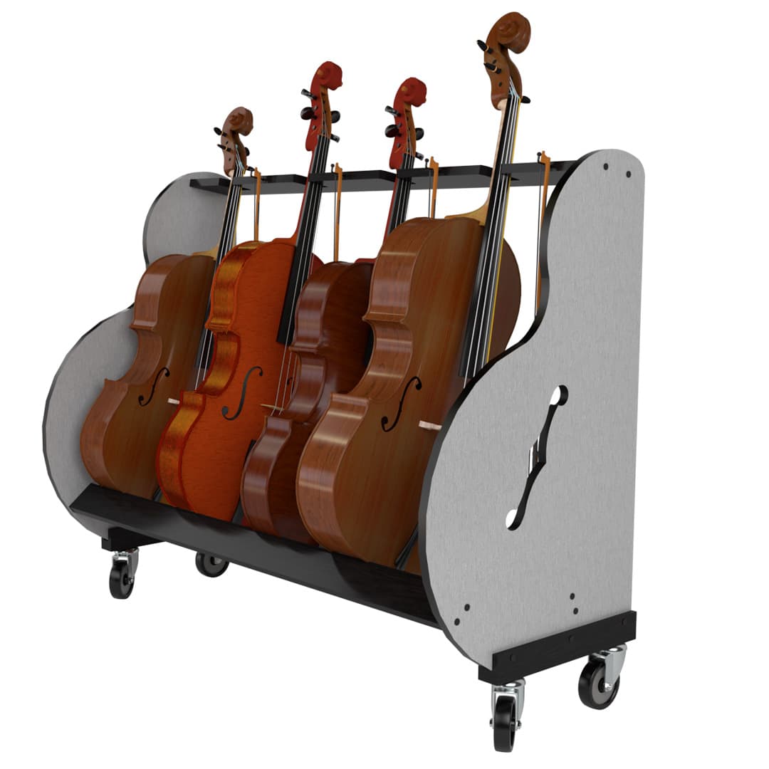 four cello storage cart