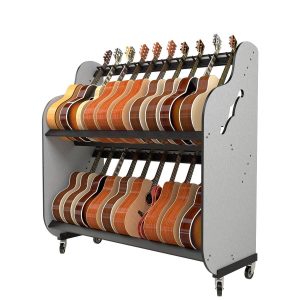rolling guitar storage shelves for schools