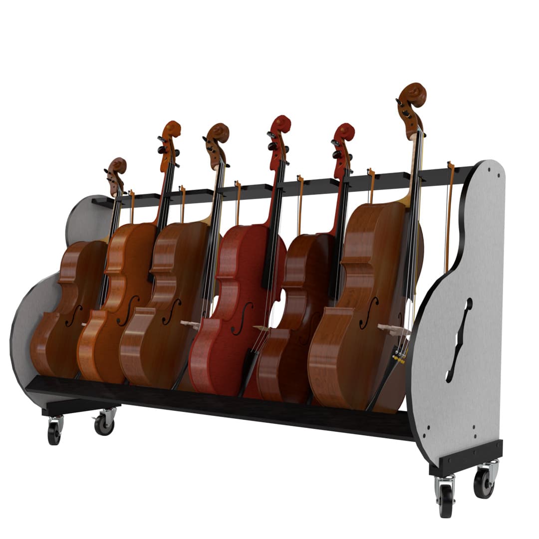 six cello storage rack